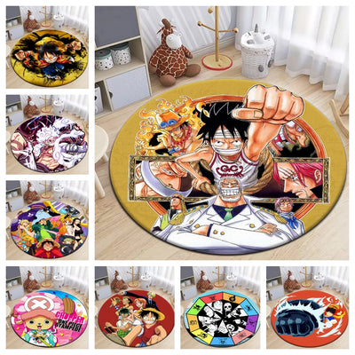 One Piece Anime Round Rug Carpet - Furvenzy