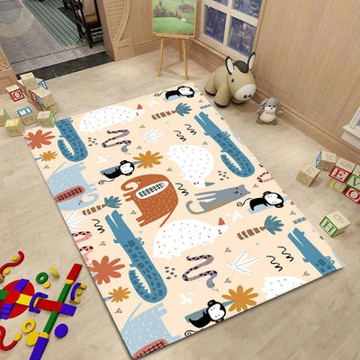 Cartoon Animal Rug Carpet for Kids Bedroom - Furvenzy