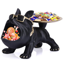 Bulldog Figurine with Storage Box – Resin Dog Home Decor Sculpture