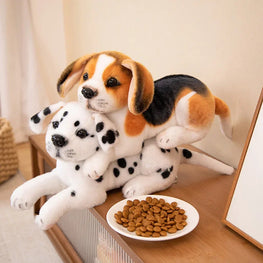Realistic Dalmatian Beagle Plush Stuffed Toy