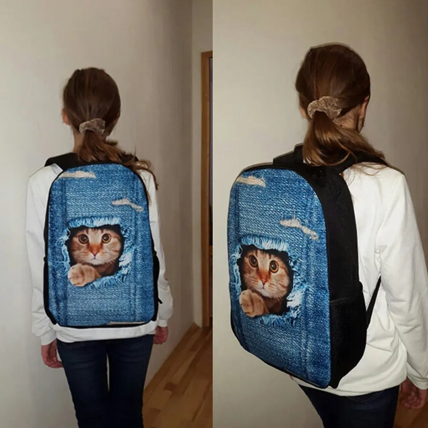 Axolotl Sea Otter Kids Backpack - Kids Toddler School Bag