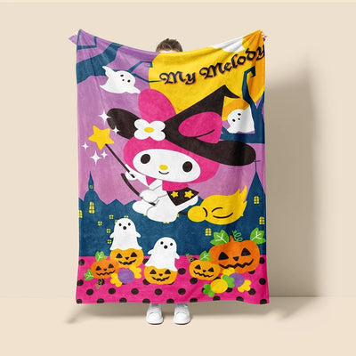 Hello Kitty Halloween Flannel Blankets - Furvenzy