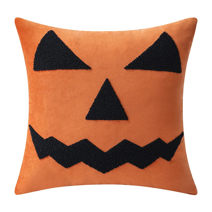 Halloween Cushion Cover Pillowcase Furvenzy Pumpkin Face 2 45x45cm
