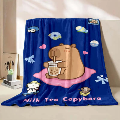 Capybara Printed Warm Blanket Furvenzy