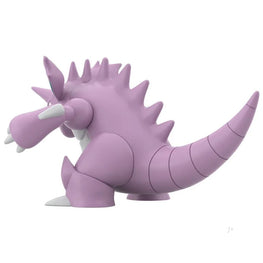 Purple dinosaur-like figure with spikes on a white background