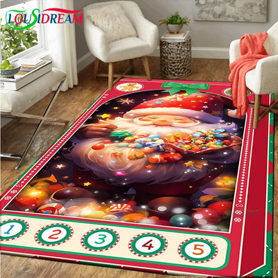 Christmas Santa Area Rug Carpet Furvenzy