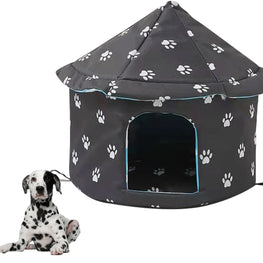 Pet Dog House Foldable Bed Furvenzy Blue S