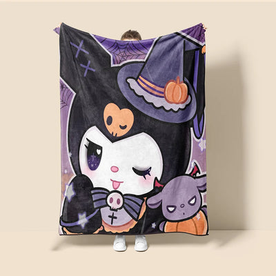 Hello Kitty Halloween Flannel Blankets - Furvenzy