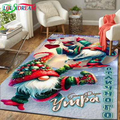 Christmas Santa Area Rug Carpet Furvenzy