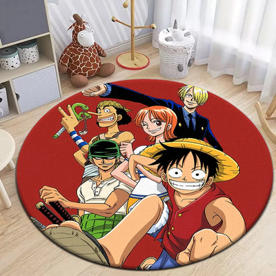 One Piece Anime Round Rug Carpet - Furvenzy