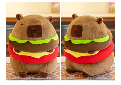 Capybara Hamburger Plush Stuffed Toy