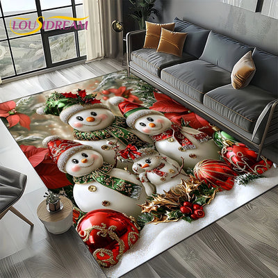 Christmas Santa Claus Carpet Rug Furvenzy