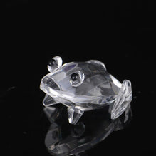 Crystal Glass Frog Figurine Ornament – Handcrafted Animal Paperweight