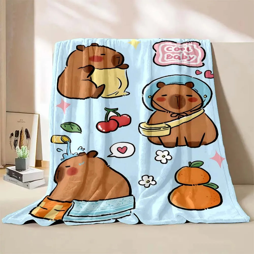 Capybara Printed Warm Blanket Furvenzy Style A 75x90cm(30x35in)