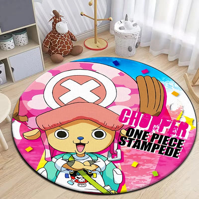 One Piece Anime Round Rug Carpet - Furvenzy