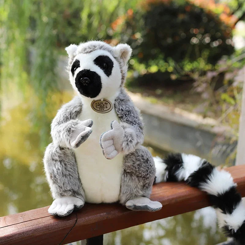 Realistic Lemur Plush Animal Toy - Furvenzy