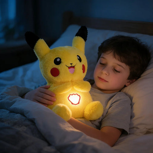 Pokemon Pikachu Plush Toy – Breathing, Luminous & Soothing Sleep Companion