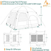 Family Cabin Tent 10-12 Person - Furvenzy