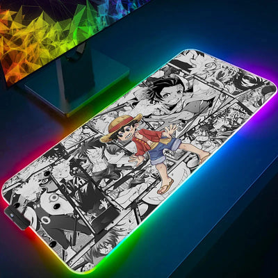 One Piece Luffy Backlit Mousepad - Furvenzy