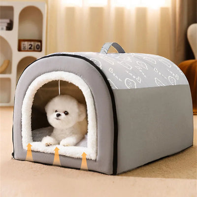 Foldable Dog Cave Bed