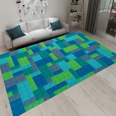 3D Geometric Block Area Rug Carpet 2