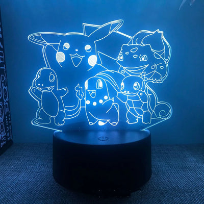 Pokemon Pikachu Charizard 3D LED Night Light 12
