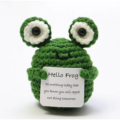 Crochet Bee Plush Dolls Furvenzy Green Frog