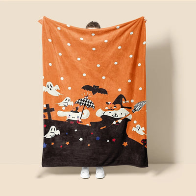 Hello Kitty Halloween Flannel Blankets - Furvenzy