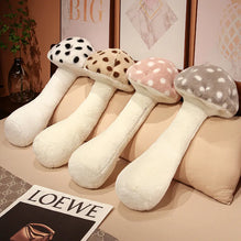 Large Mushroom Plush Pillow – Soft Huggable Stuffed Plant Cushion