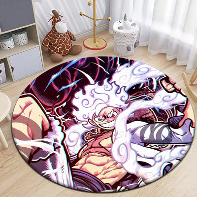 One Piece Anime Round Rug Carpet - Furvenzy