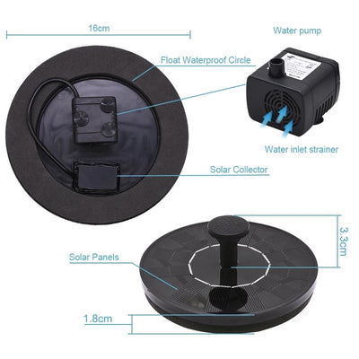 Mini Solar Water Fountain - Furvenzy