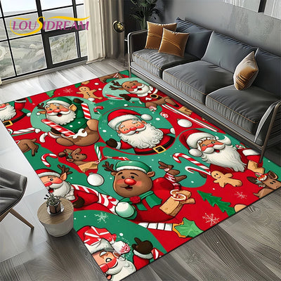 Christmas Santa Claus Carpet Rug Furvenzy