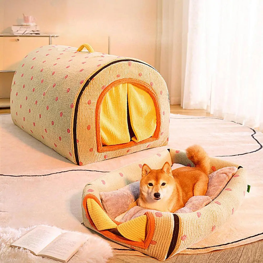 Enclosed Dog Cat Bed House Furvenzy