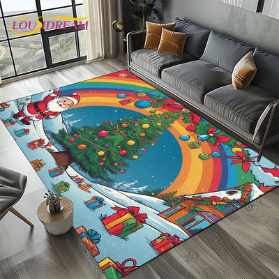 Christmas Santa Claus Carpet Rug Furvenzy