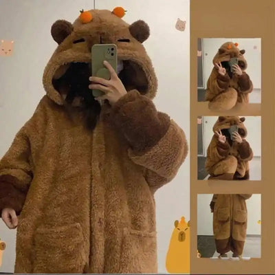 Capybara Onesie Costume Jumpsuit 6