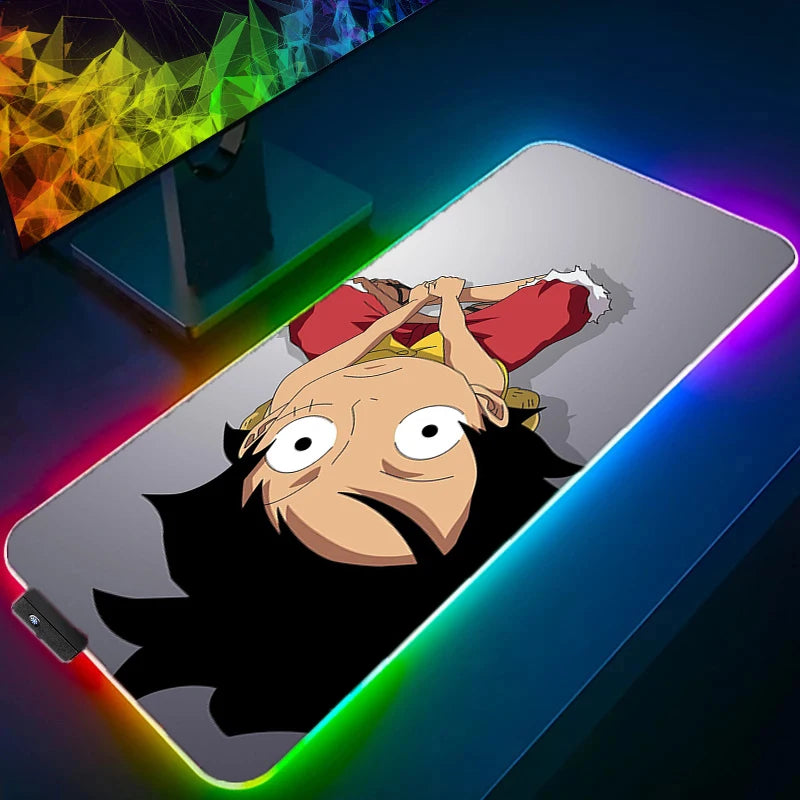 One Piece Luffy Backlit Mousepad - Furvenzy