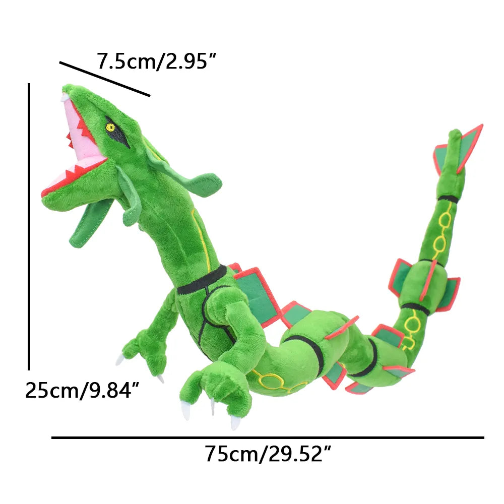 Huge 75cm Pokemon Rayquaza Plush - 2024 Brand New Soft Stuffed Dragon!