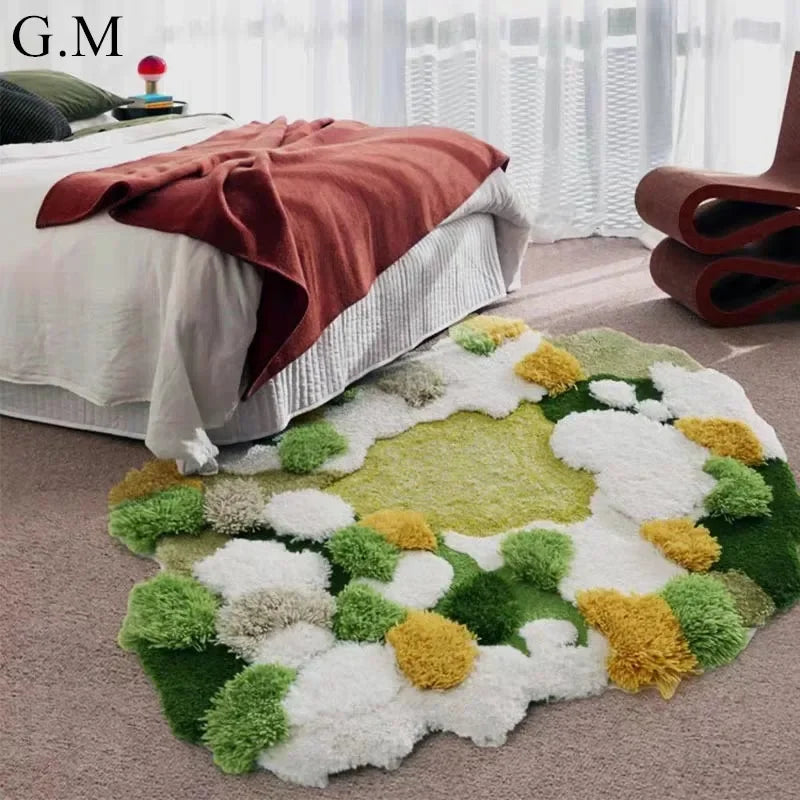 Moss 3D Rug Carpet for Living Room - Furvenzy