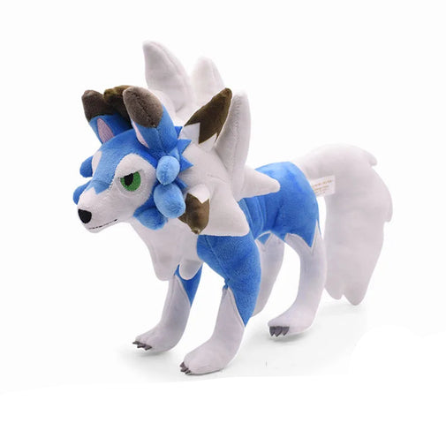 Pokemon Lycanroc Plush – Shiny Midnight & Midday Wolf Stuffed Toy