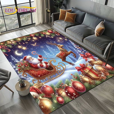 Christmas Santa Claus Carpet Rug Furvenzy