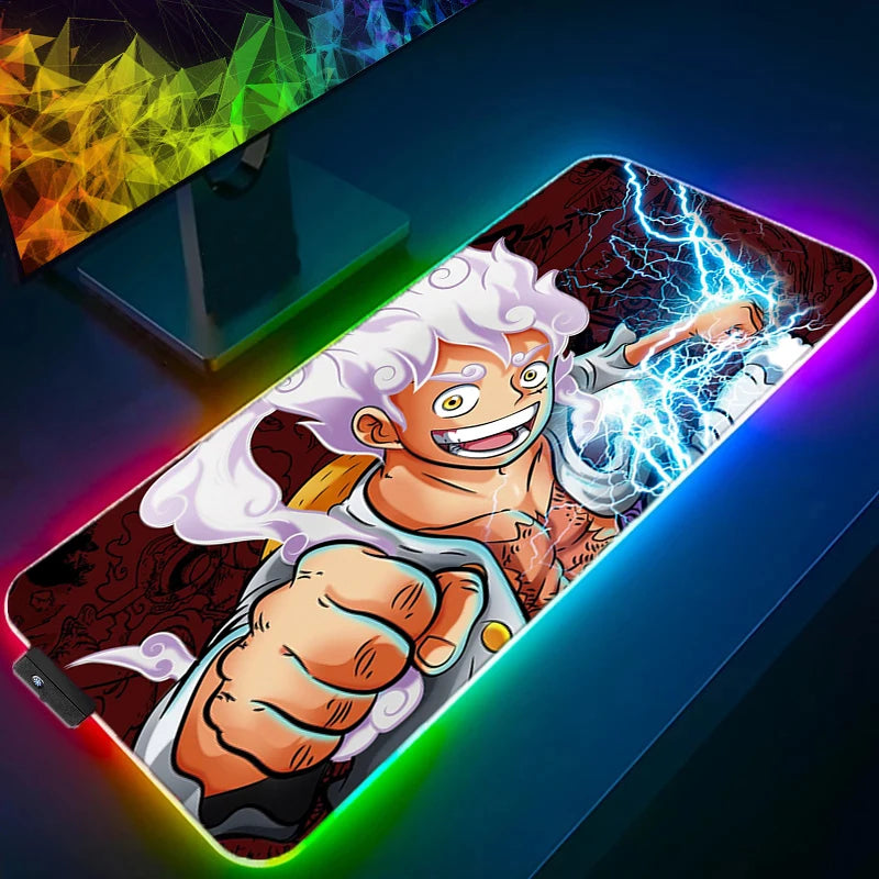 One Piece Luffy Backlit Mousepad - Furvenzy