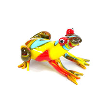 Murano Glass Frog Figurine – Glass Animal Mini Statue Home Accent