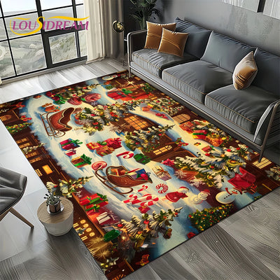 Christmas Santa Claus Carpet Rug Furvenzy 2 60x90cm(23x35in)