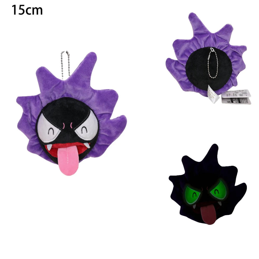 Two purple and black plush toys with cartoonish faces on a white background, labeled 'Playtime toy store'.