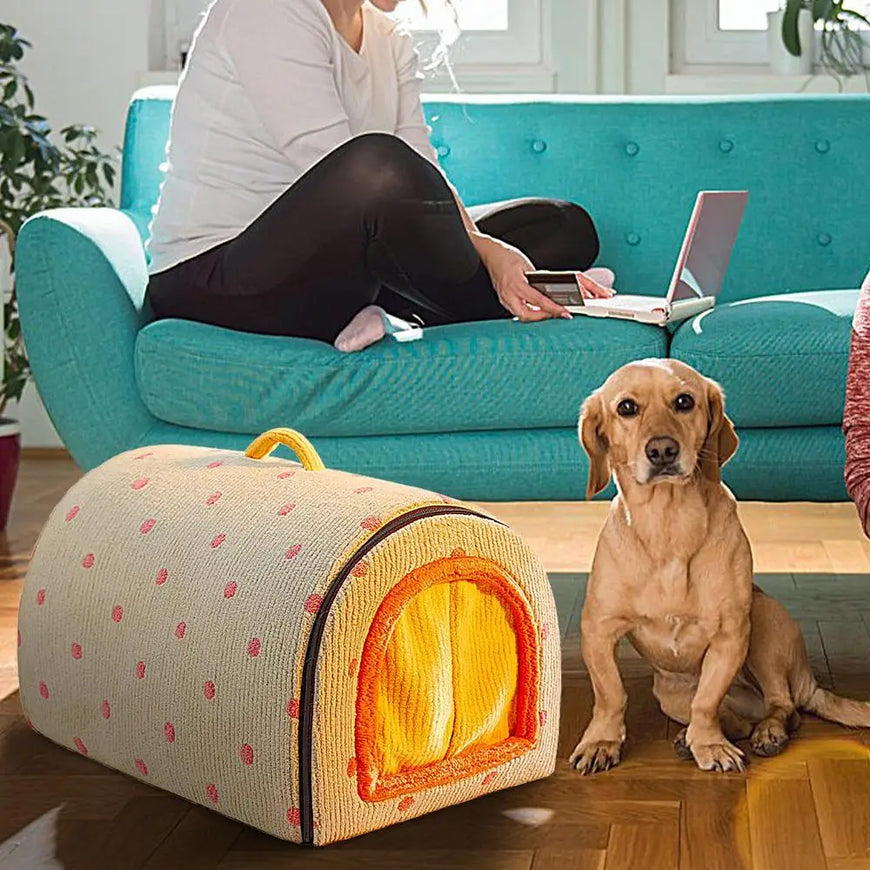 Enclosed Dog Cat Bed House Furvenzy