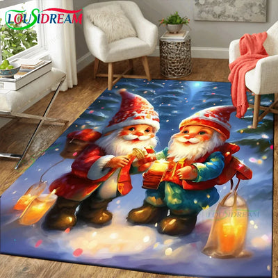 Christmas Santa Area Rug Carpet Furvenzy