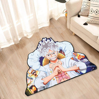 One Piece Luffy Gear 5 Irregular Rug Carpet Mat - Furvenzy