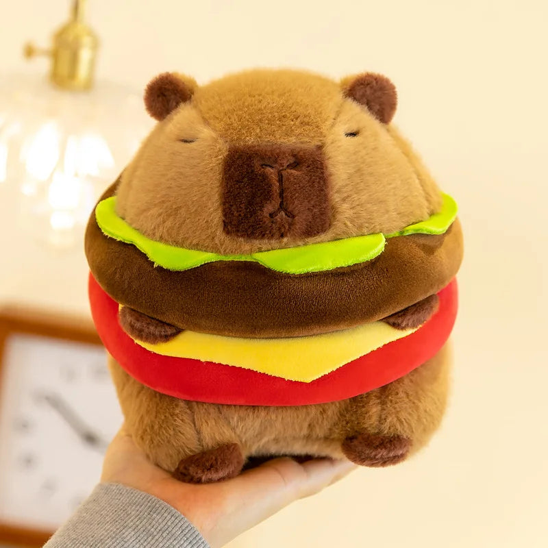 Capybara Hamburger Plush Stuffed Toy