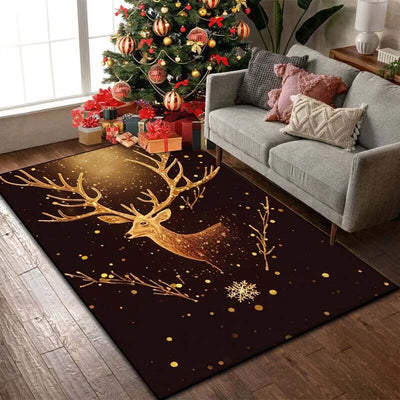 Christmas Reindeer Bedroom Rug Carpet Furvenzy