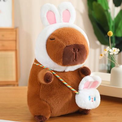 Capybara Squishmallow Dinosaur Plush Furvenzy Bunny Capybara About 25cm